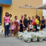 Famílias em vulnerabilidade receberam cestas básicas no Cras Fernando Rocha